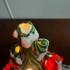 Vintage Mold  Ceramic Light Up Christmas Tree Flocked 60 s Bird Lights Read