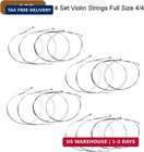 4-set Violin Strings Full Size 4 4 Steel Core With Nickel Ball End   Medium Gaug