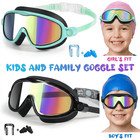 Kid   s Swim Goggles-2 Pack   wide View Anti-fog Uv Protection Adjustable Strap