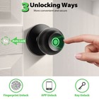 Biometric Fingerprint Door Lock Keyless Entry Smart Door Knob W  App Control