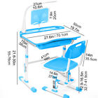 Kids Desk And Chair Set learning Study Table Kit height Adjustable for Age 3-18