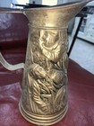 Antique Vtg 19th Century Hand Tooled Copper Metal Ware Pitcher 8   