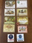 Vintage Lot Of 8 Wine  german french    2 Beer Labels