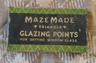 1 8 Pound Box Of Vintage Maze Made No  2 Zinc Coated Triangle Glazing Points