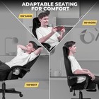 Kalevill High Back Gaming Chair Fabric With Footrest Swivel Office Computer Used