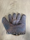 Vintage 1940s Leather Split Finger Baseball Glove Don Gutteridge