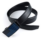 Genuine Leather Mens Ratchet Belt Belts For Men Adjustable Automatic Buckle Ti