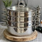 Mantovarka Stainless Steel Mantyshnitsa Kazakh Uzbek Russian Dumpling Steamer