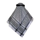 Black   White Arab Palestinian Keffiyeh shemagh   head Cover   without Aqal 