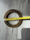 Antique Herring Hall Marvin Safe Co Brass Ring Dial Wheel Pack Cover Nameplate