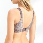 Chantelle Women Taupe Leopard Print Wirefree Activewear Yoga Sports Bra Size M