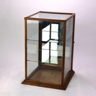 Antique Oak   Glass Countertop Country Store Display Case C1920