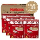 156ct Baby Diapers Size 3  16-28 Lbs  Huggies Little Snugglers