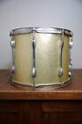 Vintage Ludwig Snare Tom Drum 1960s Gold Silver Sparkle Instrument Antique