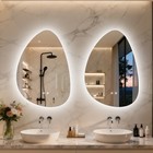 Luvodi Led Bathroom Mirror Wall Vanity Mirror Dimmable Anti-fog Tempered Glass
