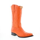 Wild West Caiman Hornback Chihuaha Mens Orange Wide Cowboy Western Boots