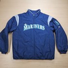 Seattle Mariners Jacket Men Xl Blue Full Zip Therma Base Mlb Authentic Majestic