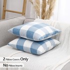 Carrie Home Light Blue And White 18  X 18   pack Of 2  Light Blue Buffalo Plaid