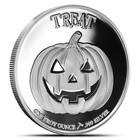 1 Oz Trick Or Treat Coin Flip Silver Round  new 