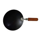 Iron Tawa Original Handmade Loha Iron Lokhand Roti chapati Wooden Handle 8 Inch
