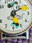 Vintage Walt Disney Productions Minnie Mouse Wind-up Wristwatch Working