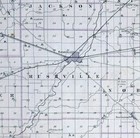 1876 Indiana Map Rush County Rushville Carthage Milroy Arlington Manilla In