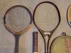 Lot Of 8 Vintage Tennis Racquets Wilson Adidas Spaulding Dunlop