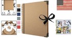 Personalized Memory Book - 60-page 8x8 Inch Kraft Scrapbook With Ribbon Closure