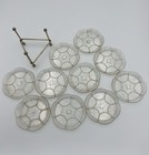 Vintage Mid Century Acrylic Lucite Glitter Coasters  Set Of 10  jf1 