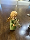 Vintage Anri Toriart Italy Wood Carved Boy And Girl Playing Instruments 2