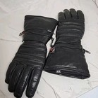 Winter Insulate Xs Thermal Lining Leather Gloves  Black Pull Across Closure 