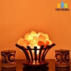 Manasil Himalayan Salt Natural Chunks Basket Flower Shape 6-8 Lbs 8 Inch Wb-02 