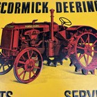 Mccormick Deering Parts Service Tractor Embossed Metal Sign Vtg Reproduction