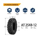 Forerunner 25x8-12 Atv Tires all Terrain Trs  pack Of 2  Tubeless    Forerunn   