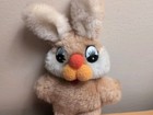 Plush Bunny Vintage Vtg Stuffed Retro Peach  Easter Bunny Toy Animal Figure 