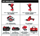 Milwaukee 3693-24cx M18 4-tool Combo Kit With Batteries   Charger New