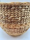 Basket Boho Natural Woven Seagrass Round Belly Handle Large Multi Purpose As Is