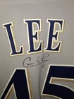 Autographed Authentic Milwaukee Brewers Carlos Lee  45 Mlb Baseball Jersey