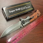 Pocket Knife 9 25    Wood  Tactical Spring Assisted Open Blade Folding Hunting