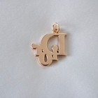Dior Zipper Pull Pendant  Gold  Clear Rhinestones  21mm