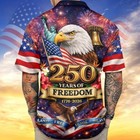 America 250 Years Of Freedom 3d Print Hawaiian Shirt - Adults   Youth