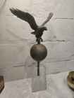 Vtg 12  American Eagle Flag Pole Topper Finial Americana Usa Liberty Cast Metal