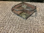 Vintage Stained Glass Heart W etched Lily 3d Wall Pocket 