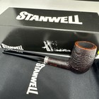 Stanwell Relief Briar Tobacco Pipe Style 107 - Black Sandblast - New