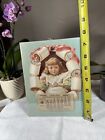 Antique 1895 Advertising Calendar Poster Clark   s O n t Spool Cotton Rare Beauty