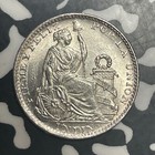 1903 Peru 1 Dinero Lot t2045 Silver  High Grade  Beautiful 