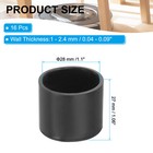 Round Plastic Hole Plugs 1 1 Inch  16 Pack Tubing Insert End Cap  Black