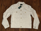 New Polo Country Ralph Lauren White Denim Bear 1967 Embroidered Jean Jacket M