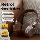 Foldable Bluetooth 5 3 Wireless Headphones Retro Over Ear Dj Stereo Sound