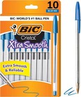 Pack Of 10 Ballpoint Pen - Blue Ink Ball Point Pens For Office Writing School